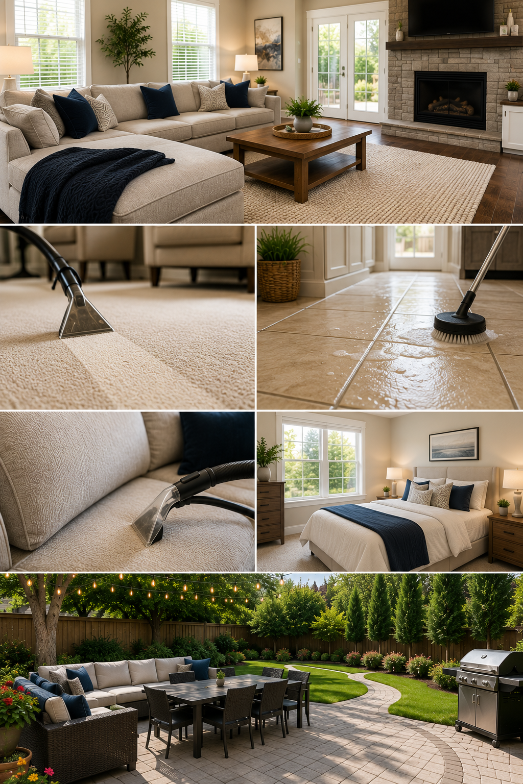 Deep Clean Reset collage showing multiple areas of the home
