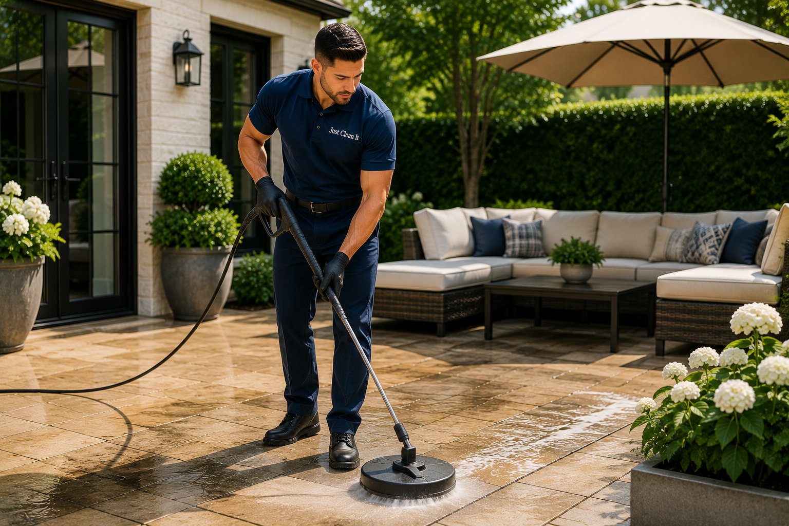 Patio cleaning service
