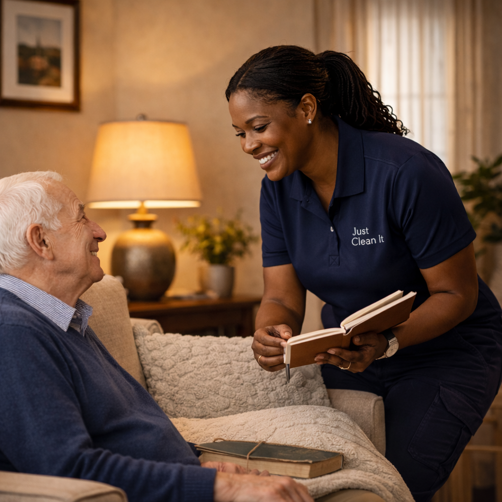 Advanced care and home support professional with senior client