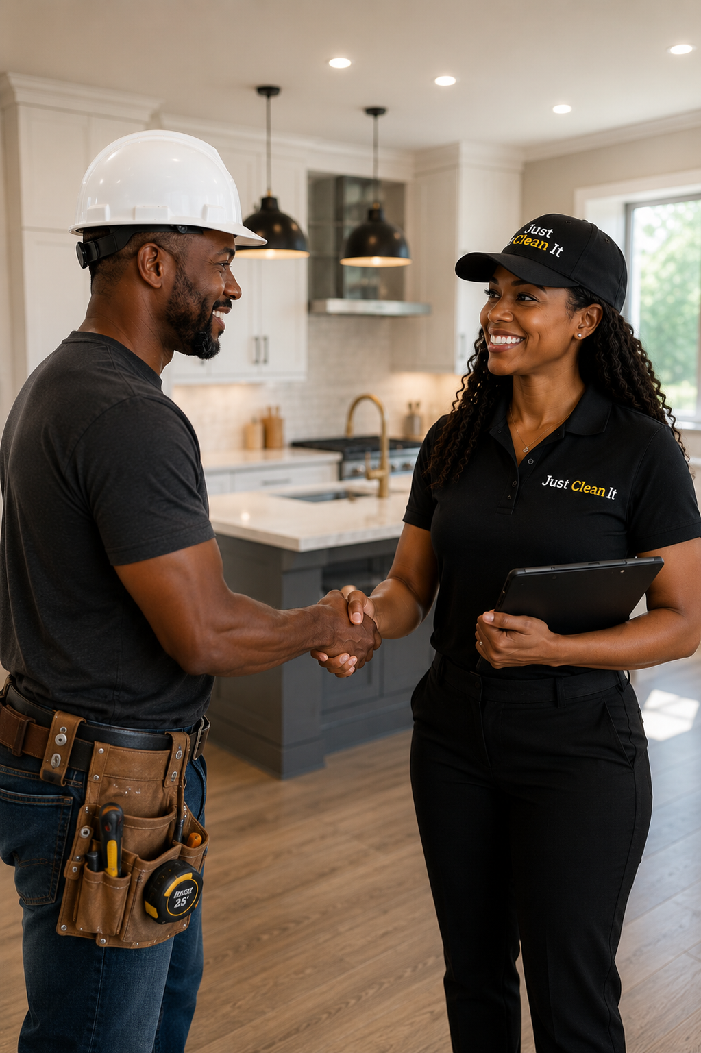 Just Clean It coordinator providing final-stage support for renovated and newly built homes