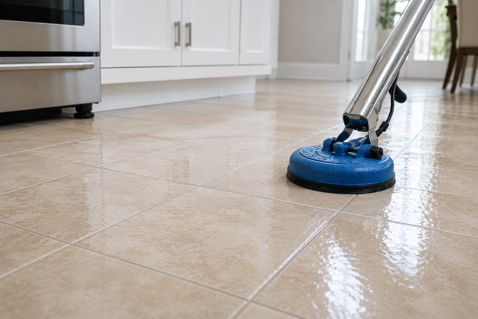 Tile and grout care for brighter hard surfaces