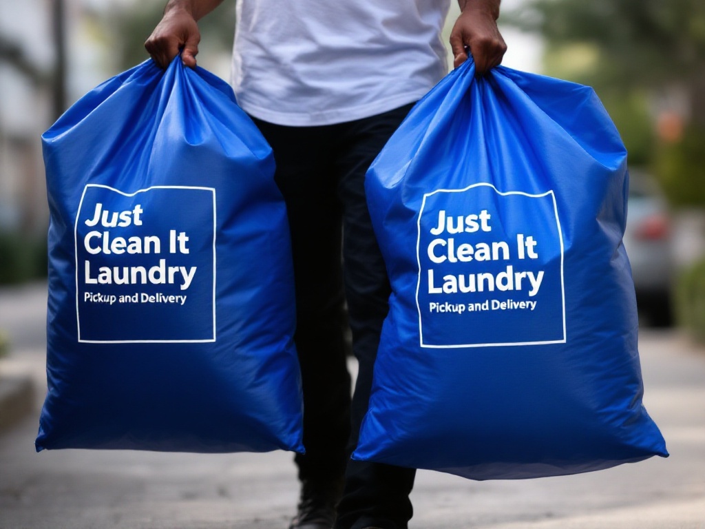 Just Clean It laundry pickup and delivery bags