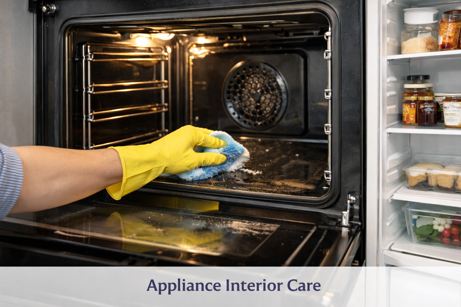 Appliance interior care and oven cleaning