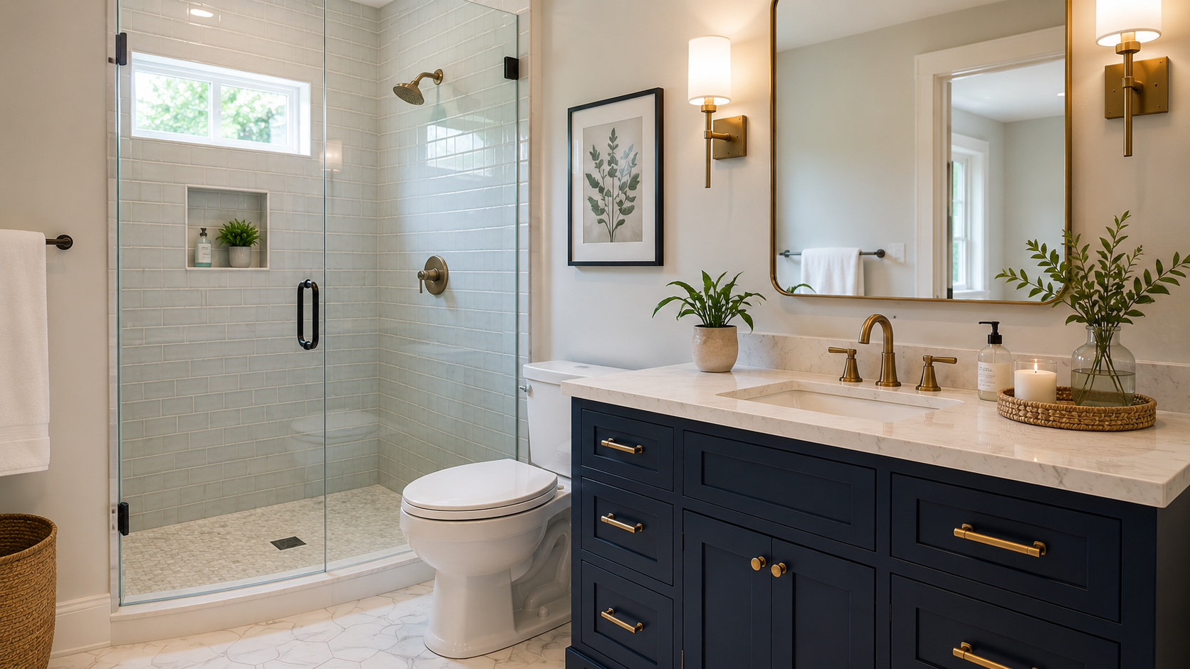 Bathroom care during recurring home cleaning service