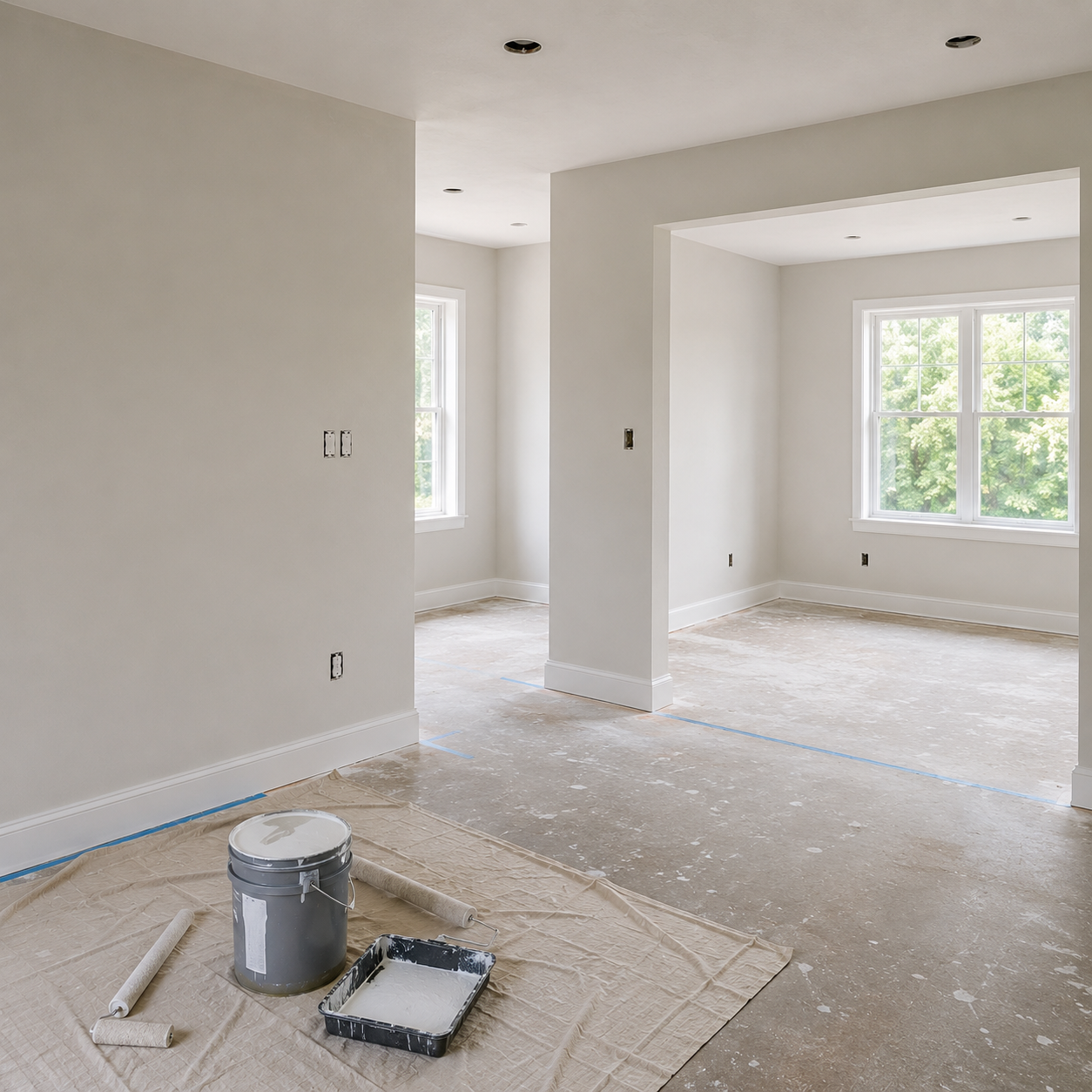Painting before moving into a home
