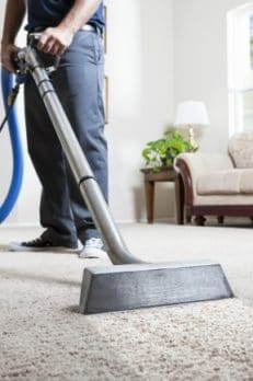 Wall-to-wall carpet cleaning in a lived-in home
