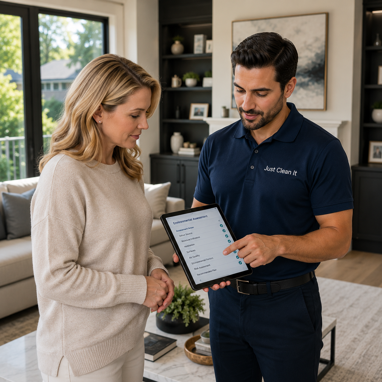 Just Clean It environmental recovery assessment inside a premium Toronto home