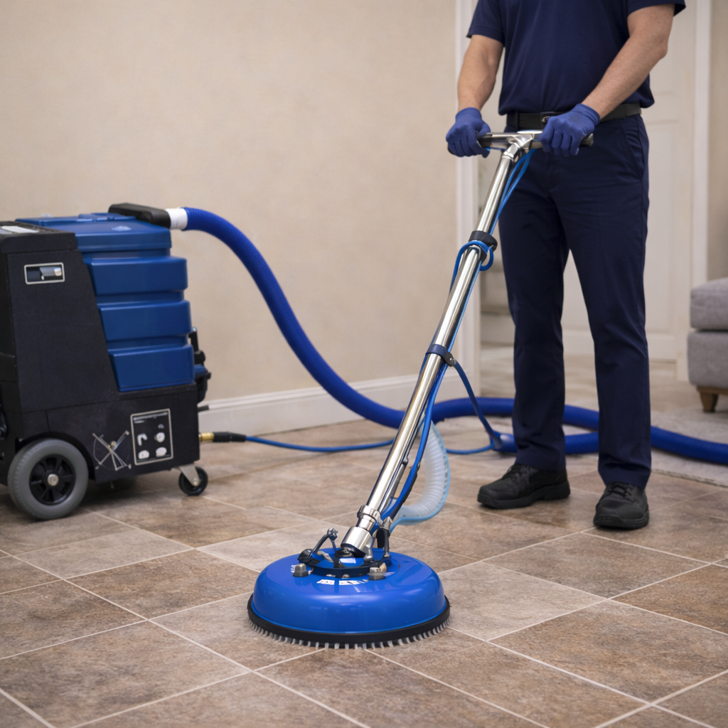 Professional tile and grout restoration equipment