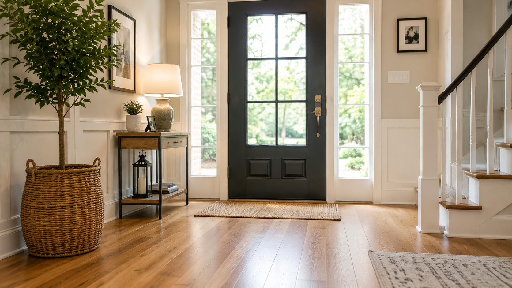 Floor maintenance during recurring home cleaning service