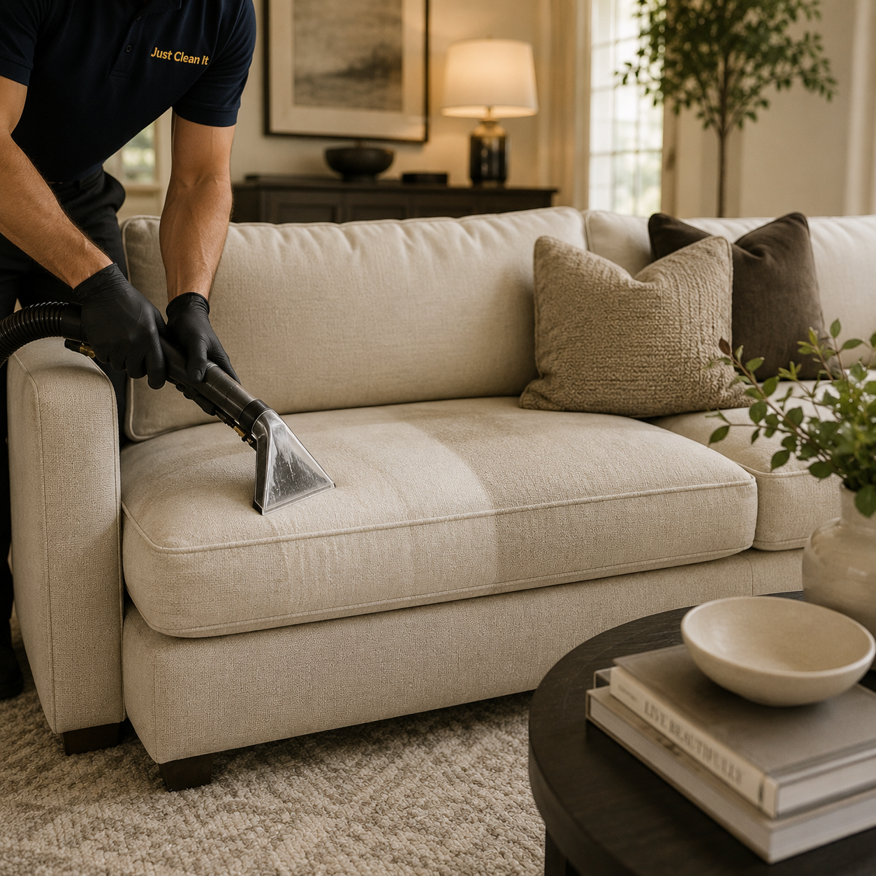 Upholstery and enhancement cleaning with professional extraction