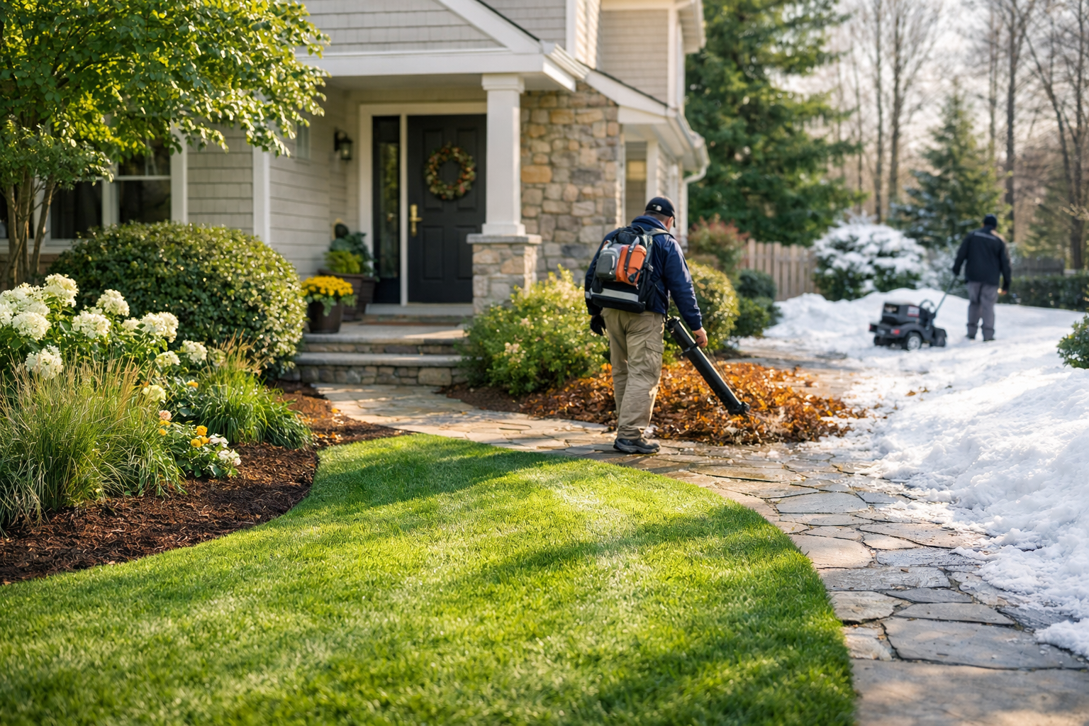 Professionally maintained exterior property managed by Just Clean It