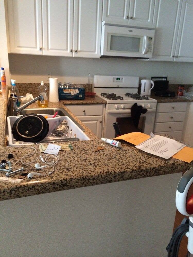 Before deep cleaning kitchen