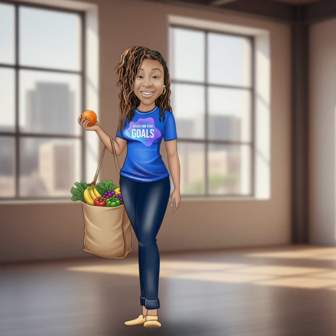 Just Clean It Lifestyle Enhancement Partner Niza holding groceries