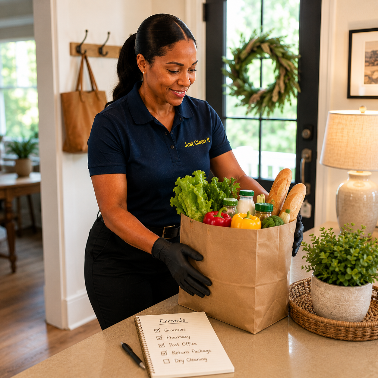 Errands and grocery support inside the home