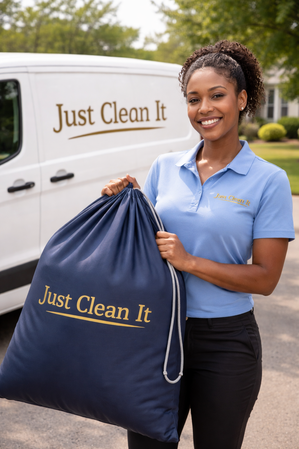 Laundry pickup coordinated with house cleaning