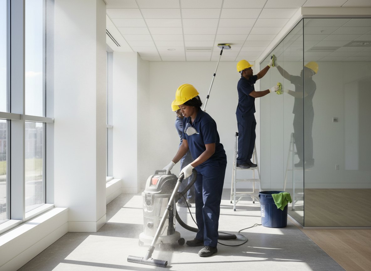 Airborne dust management after construction