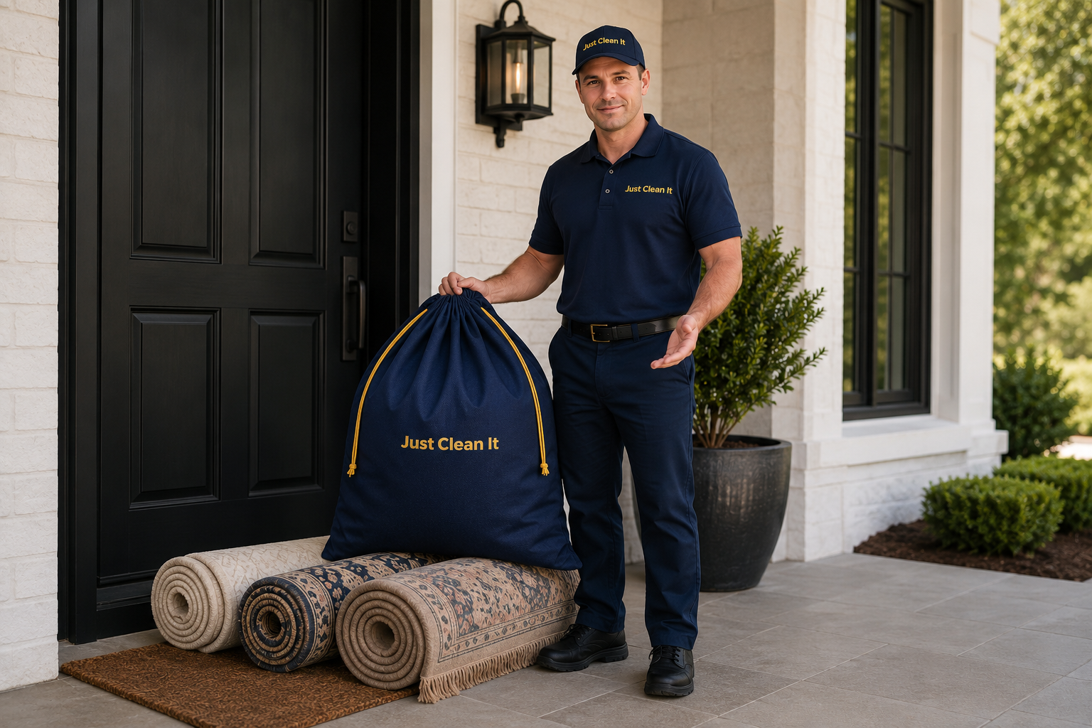 Just Clean It partner with The Bag System and coordinated rug pickup