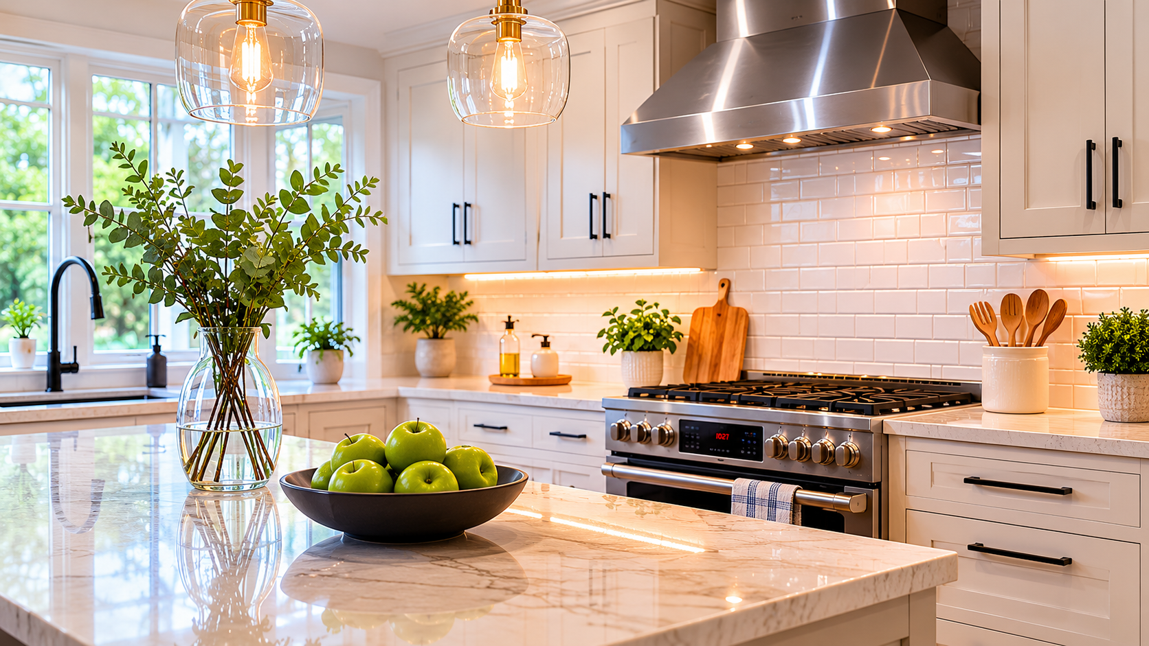 Kitchen maintenance during recurring home cleaning service
