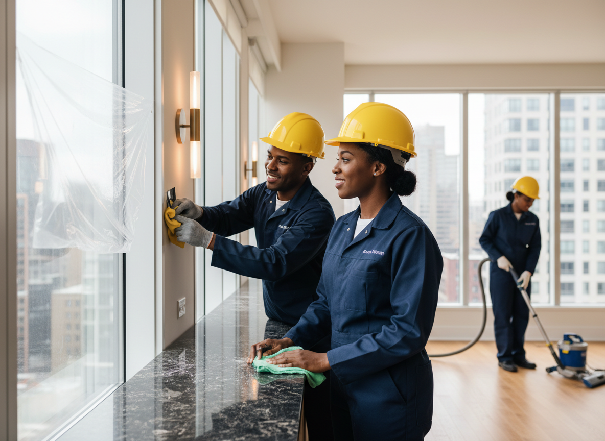 Construction film and residue removal