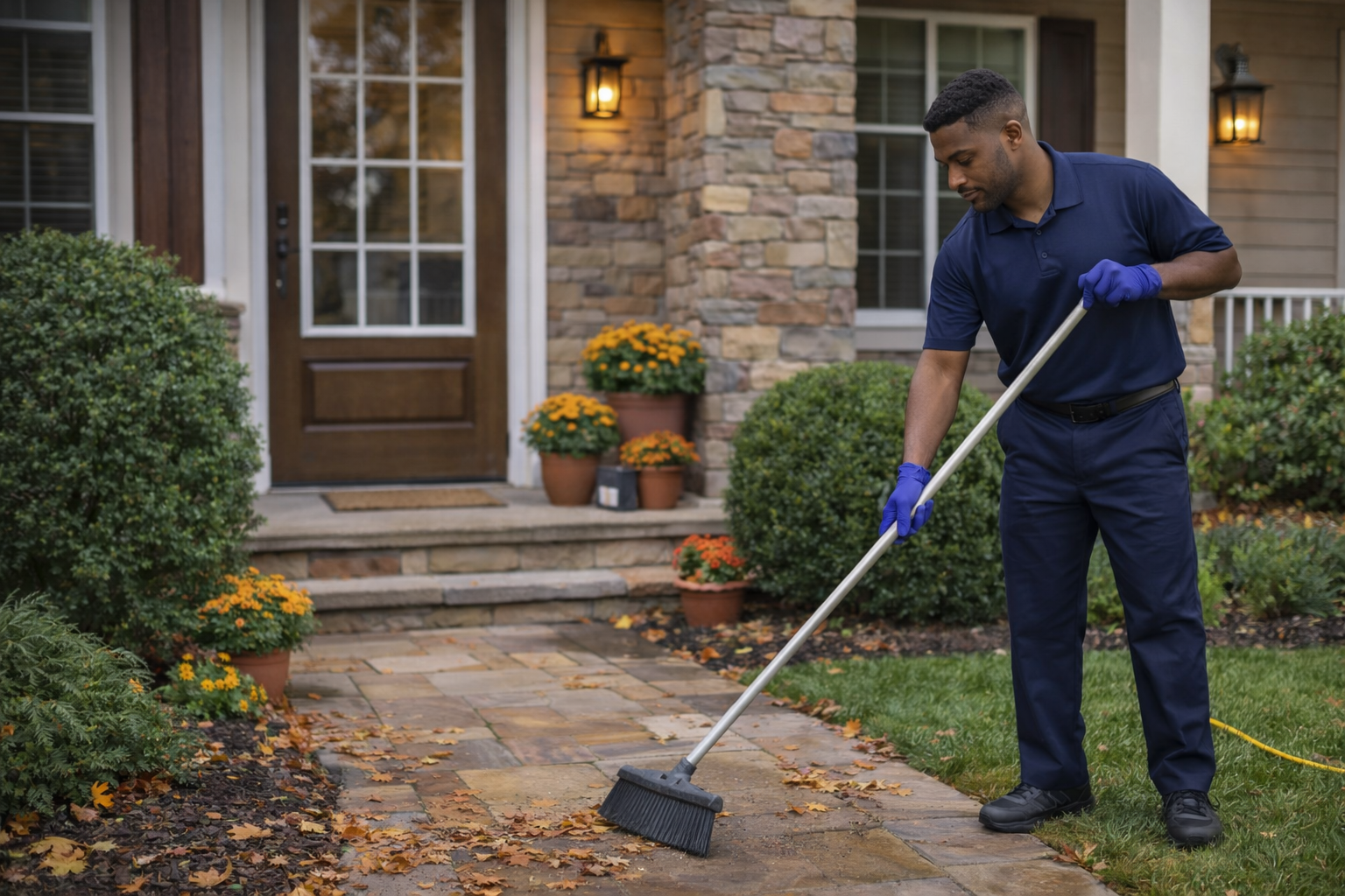 Seasonal outdoor care supporting the home exterior and entry areas