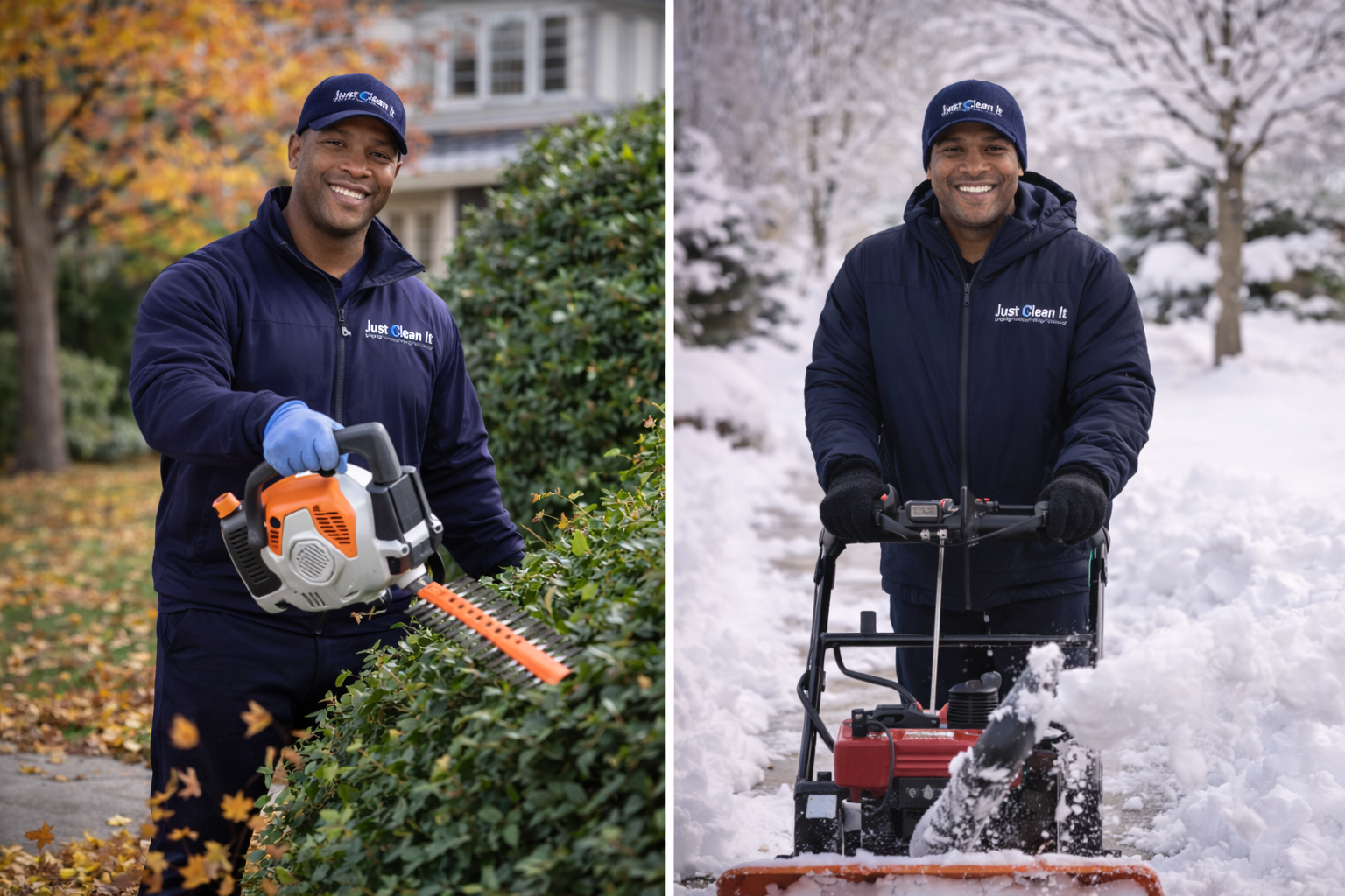 Just Clean It team providing seasonal property care in Toronto