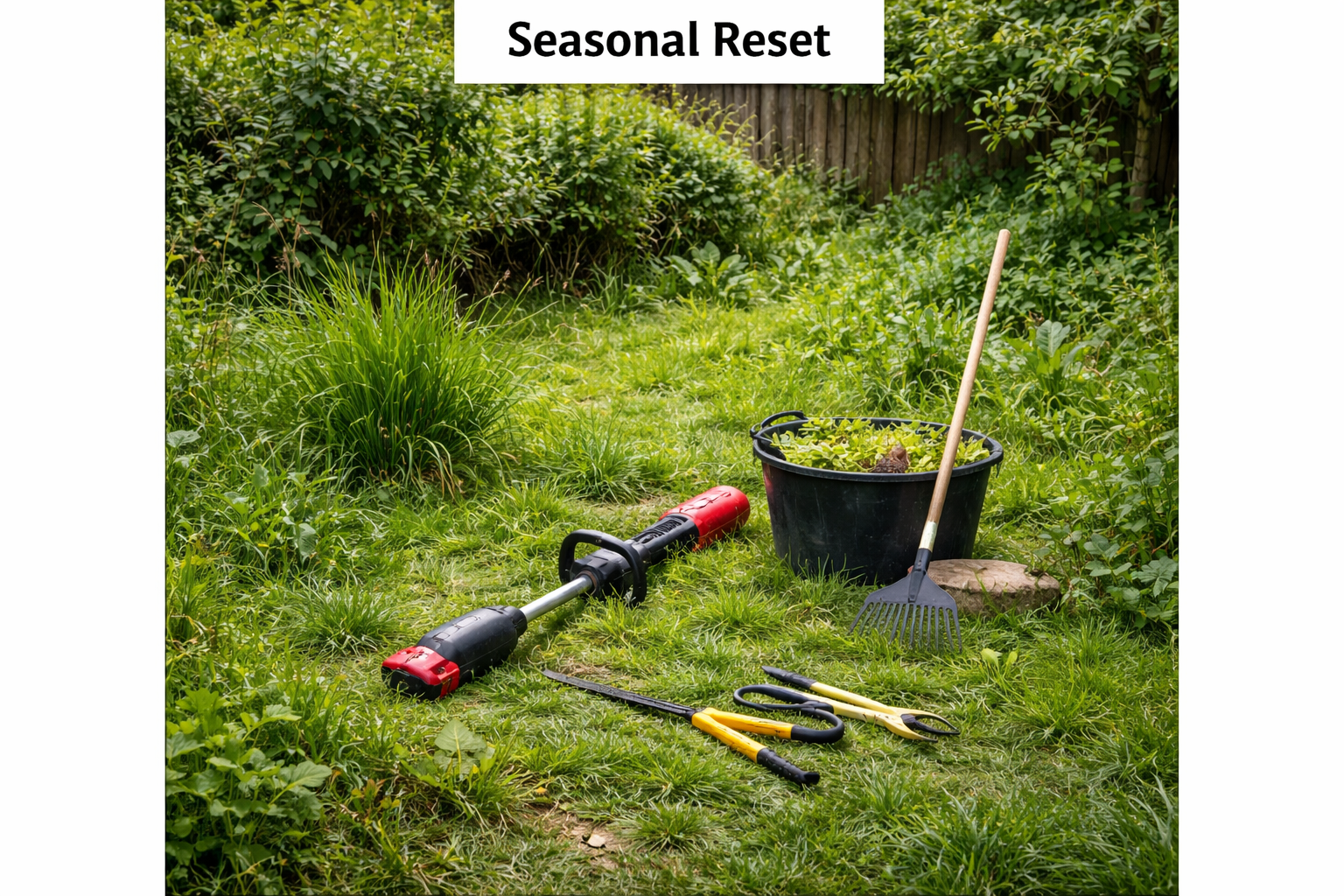 Outdoor space requiring seasonal reset due to buildup