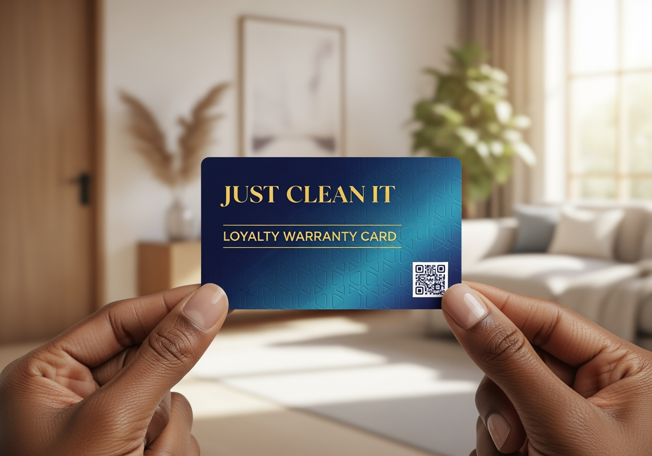 Just Clean It Loyalty Warranty Card
