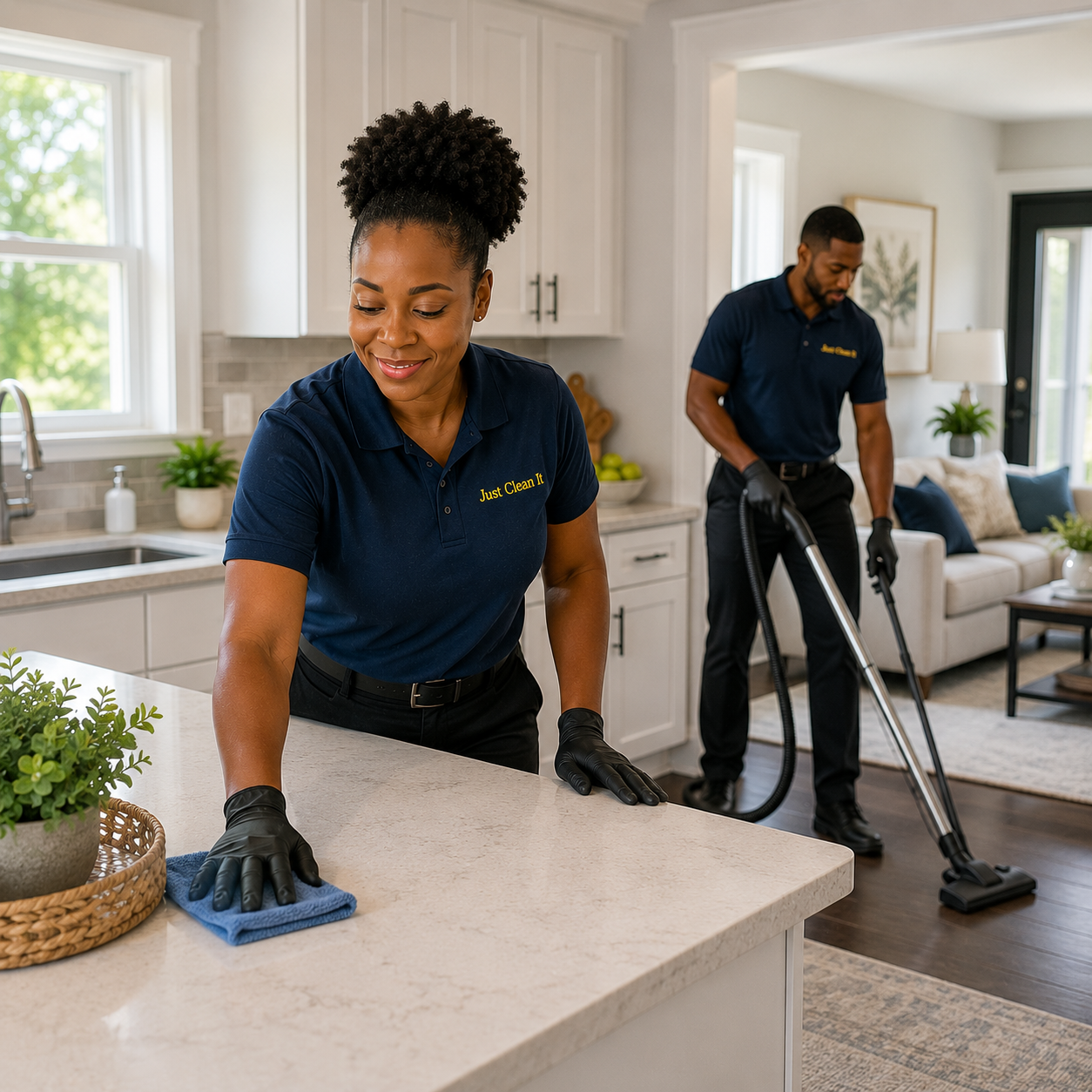 Employee-based cleaning team providing structured home support