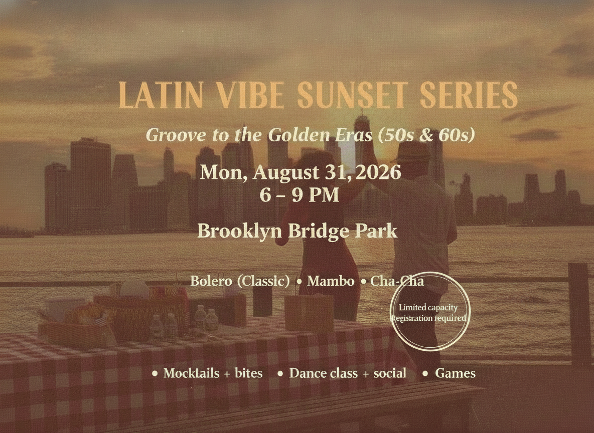 Latin Vibes Sunset Series â Monday, August 31, 2026 â Pier 6, Brooklyn Bridge Park