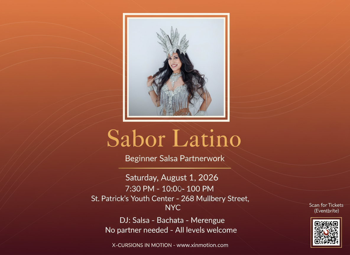 Sabor Latino Official Postcard Flyer