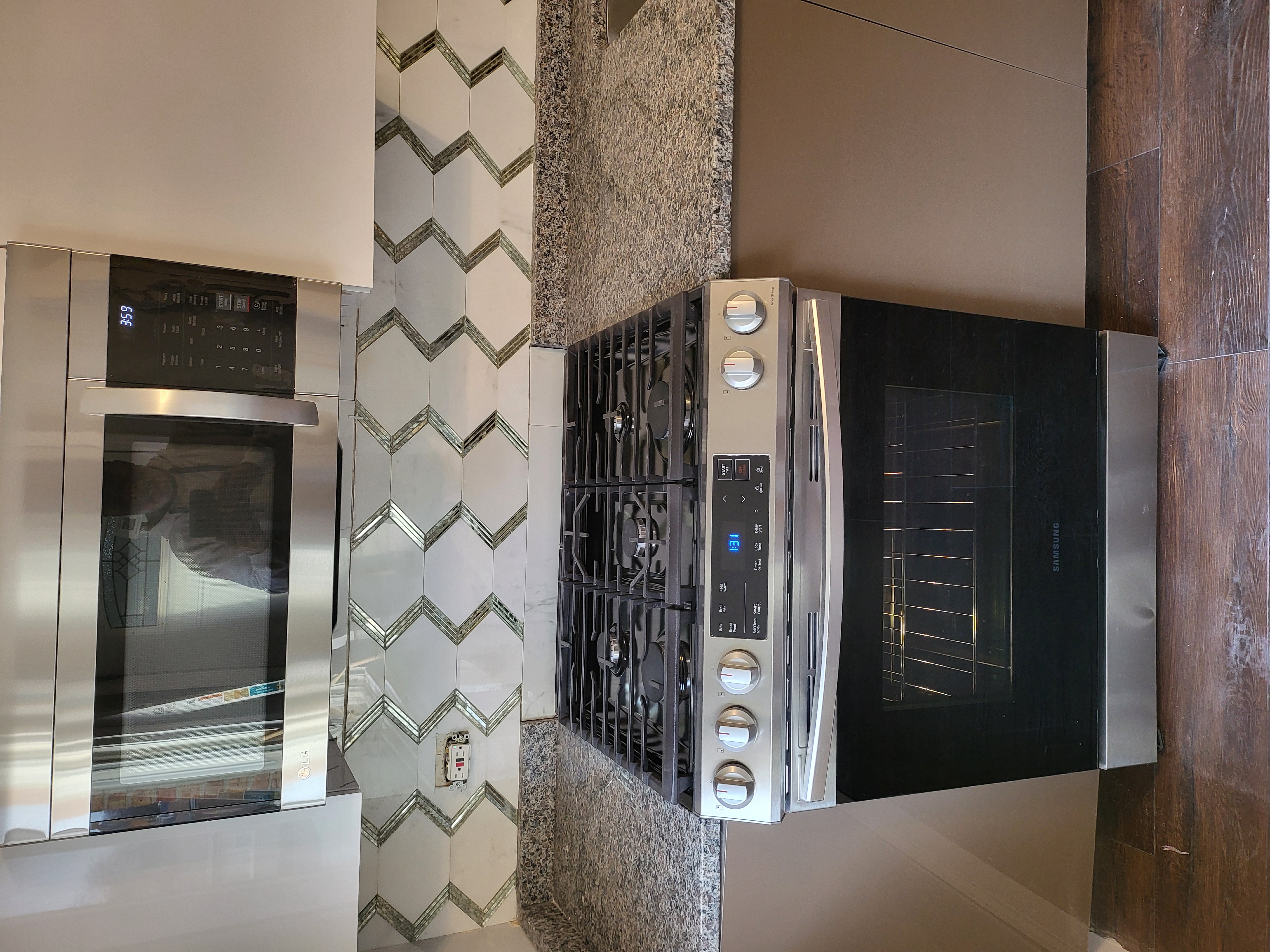 Kitchen appliance detail at 90 Yates
