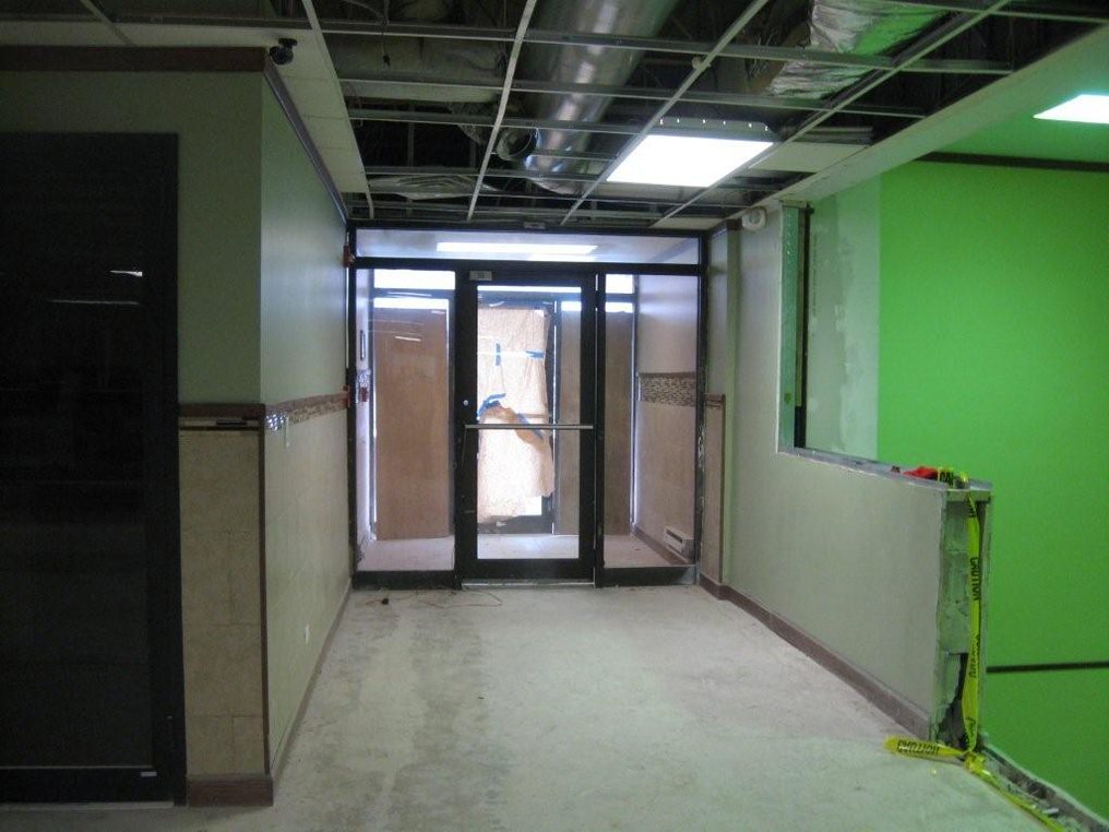 Majestic Office Center entrance during construction