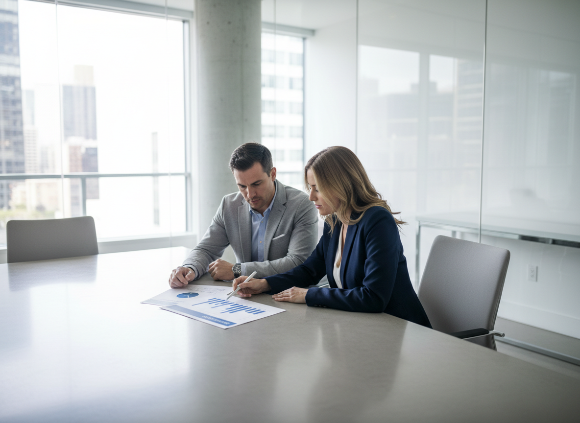 Security professionals reviewing assessment findings