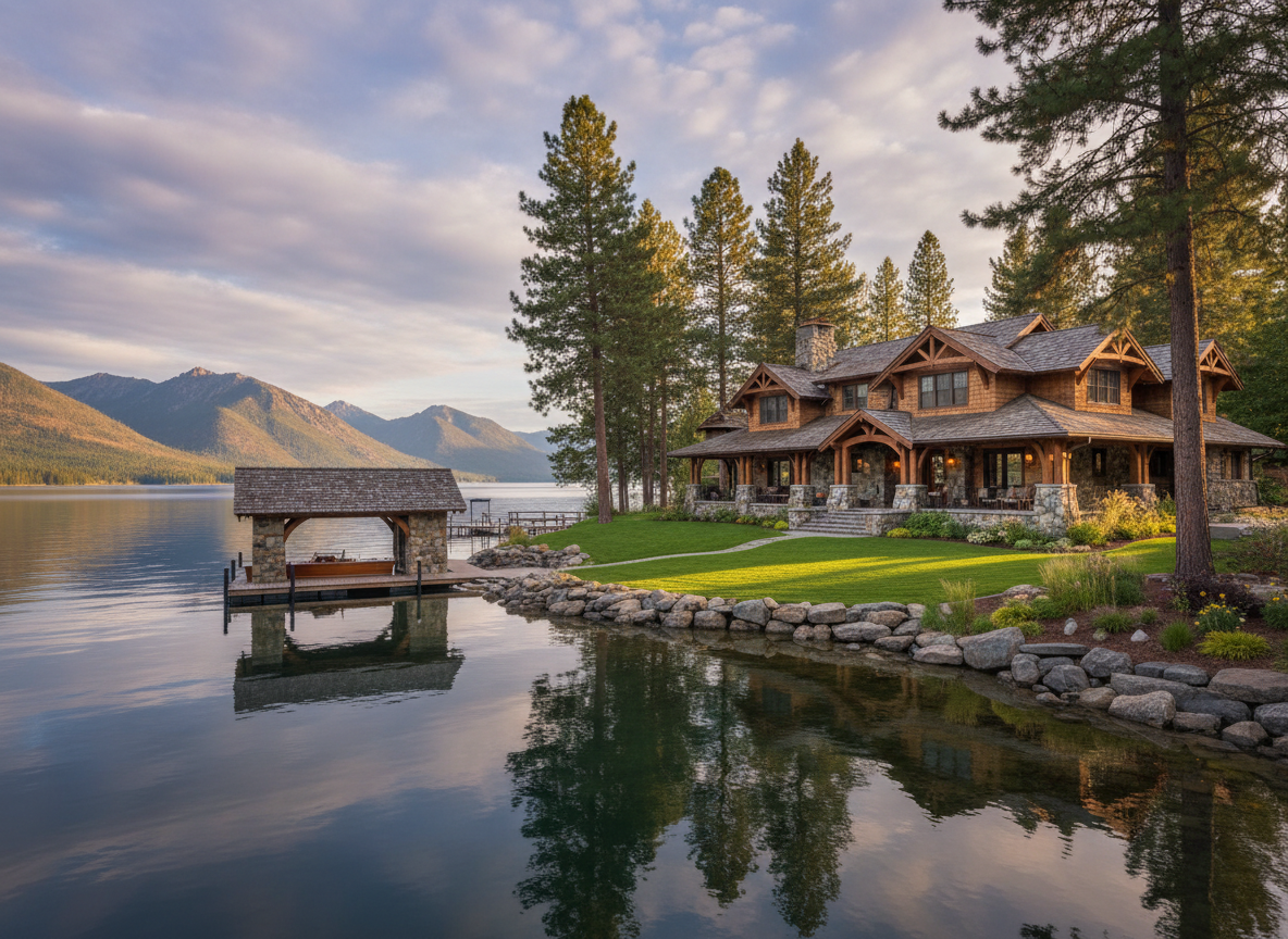 Lakefront estate on Lake Pend Oreille