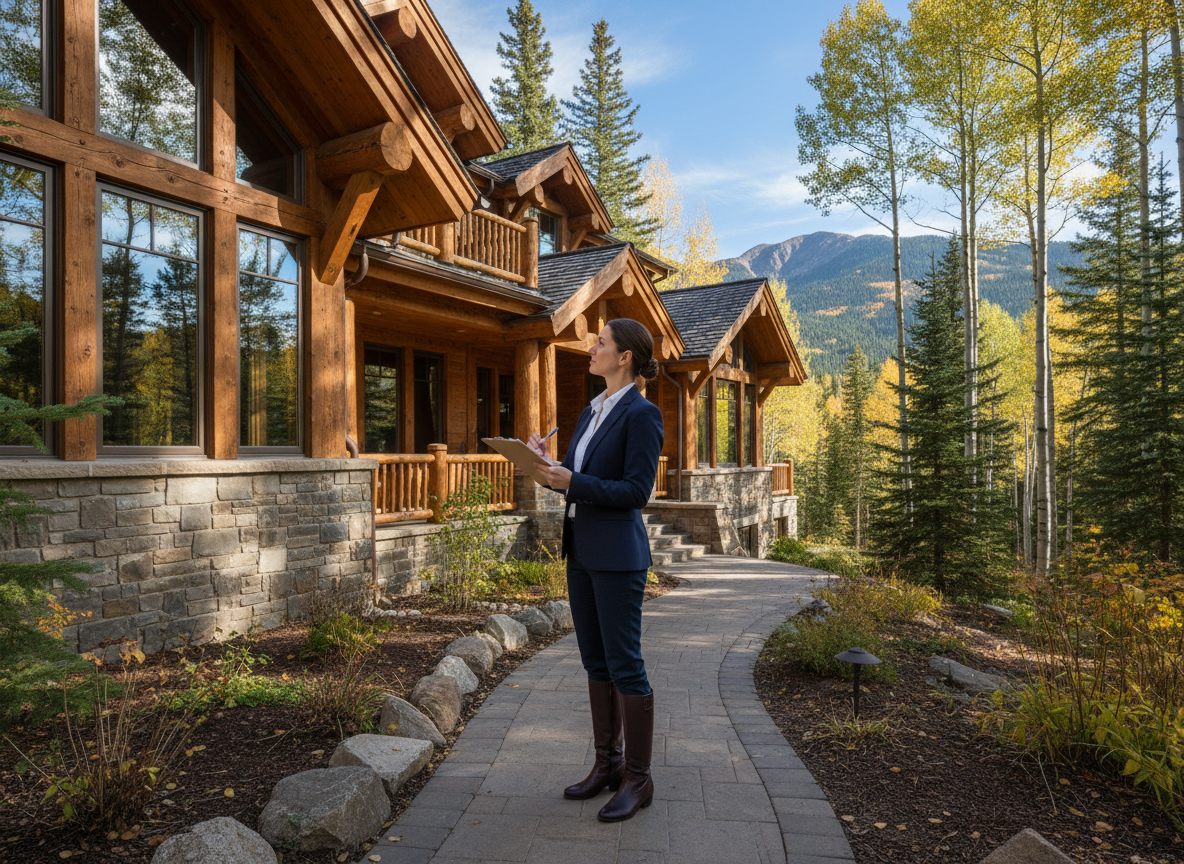 Property professional inspecting a North Idaho home