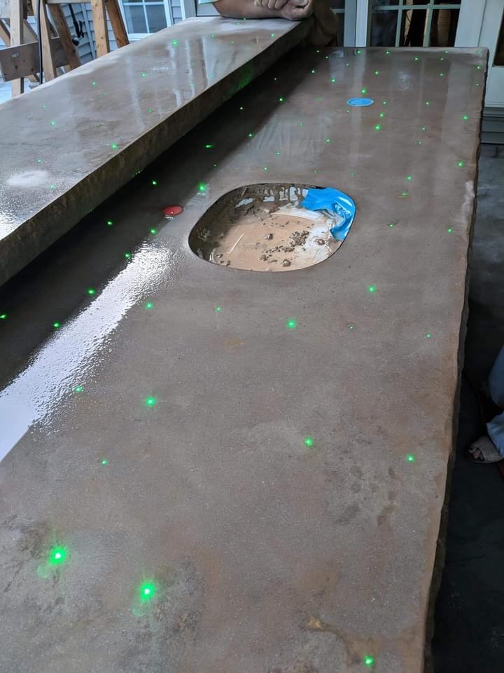 Fiber Optic Concrete Countertop — Fabrication