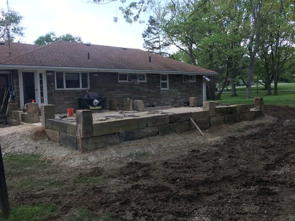 Outdoor Patio — Stone Wall Construction