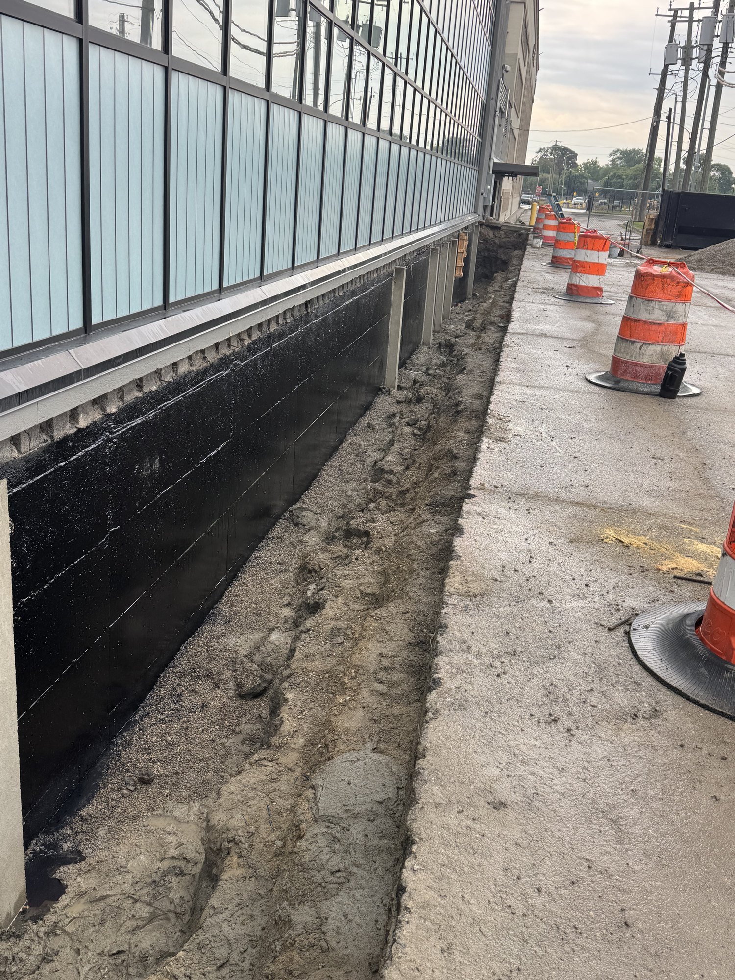 Liquid-Applied Waterproofing Coating — Full Wall