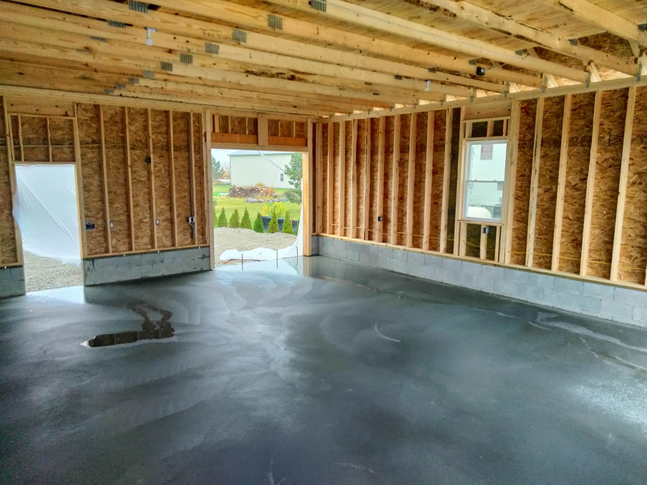 Interior Concrete Floor Pour — New Build