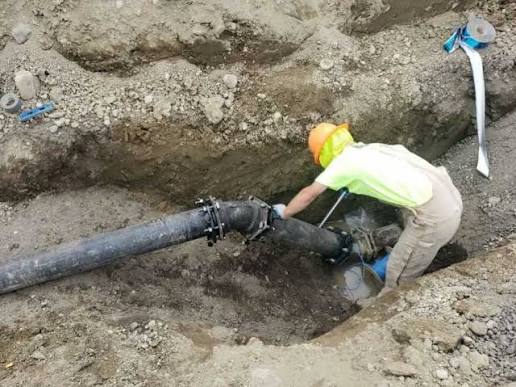 Water Main Connection — Trench Work