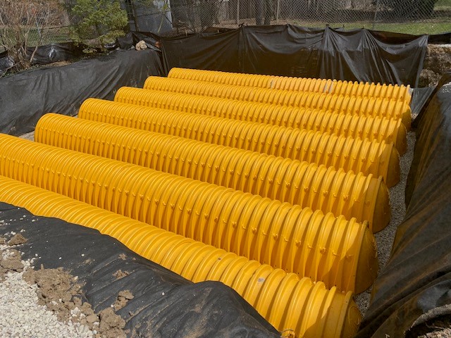 Drainage Pipe — Pre-Installation Staging