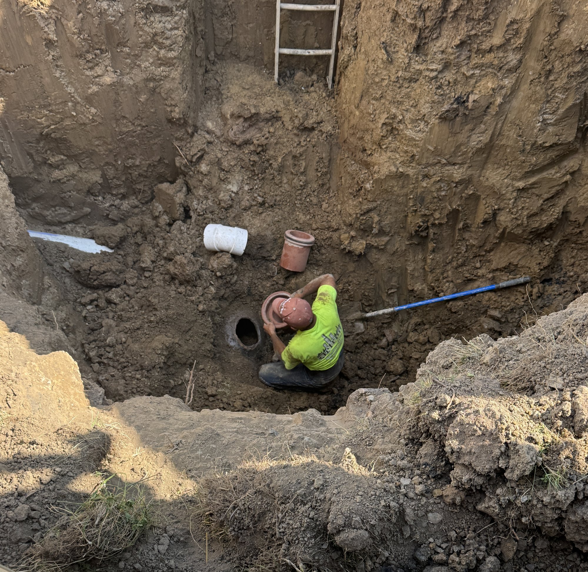Clay Tile Sewer Tie-In — Existing Infrastructure
