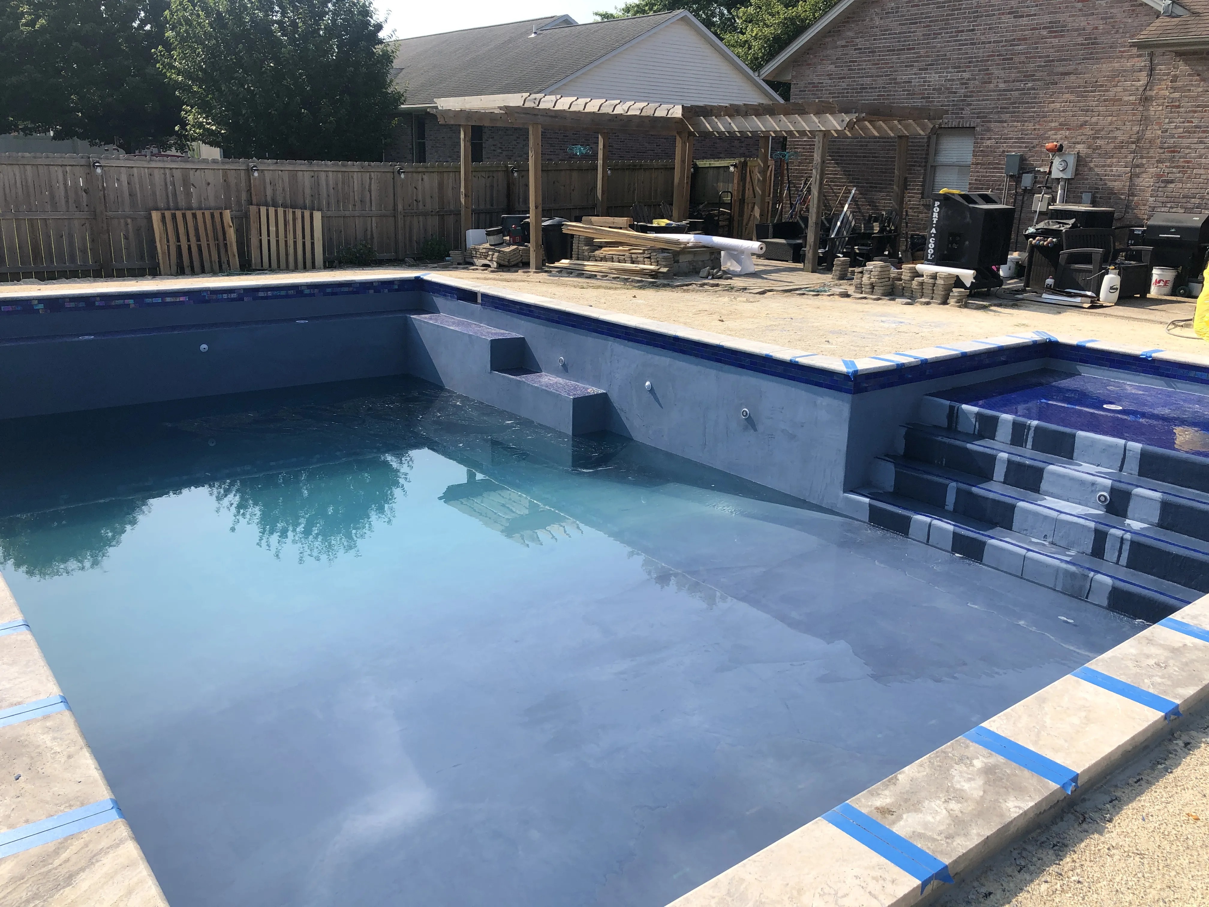 Pool Pebble Finish Application