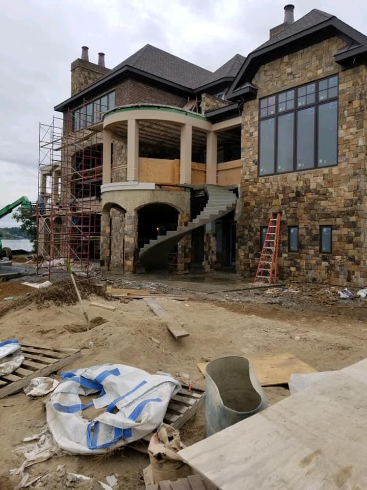 Luxury Estate — Exterior Spiral Staircase