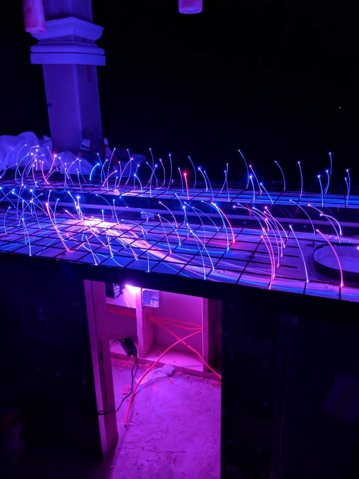 Fiber Optic Bar Top — Pre-Pour Setup