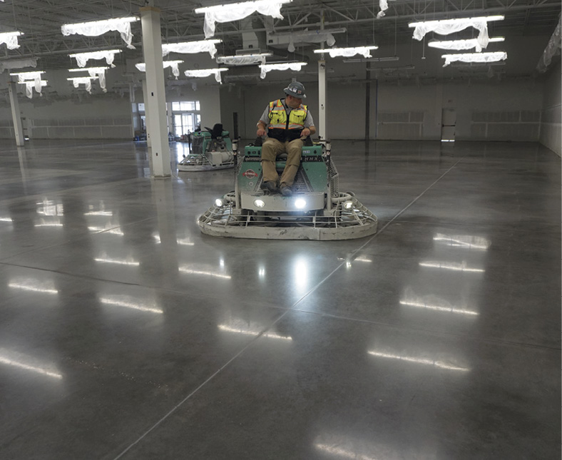 Large Commercial Floor — Power Trowel Finish