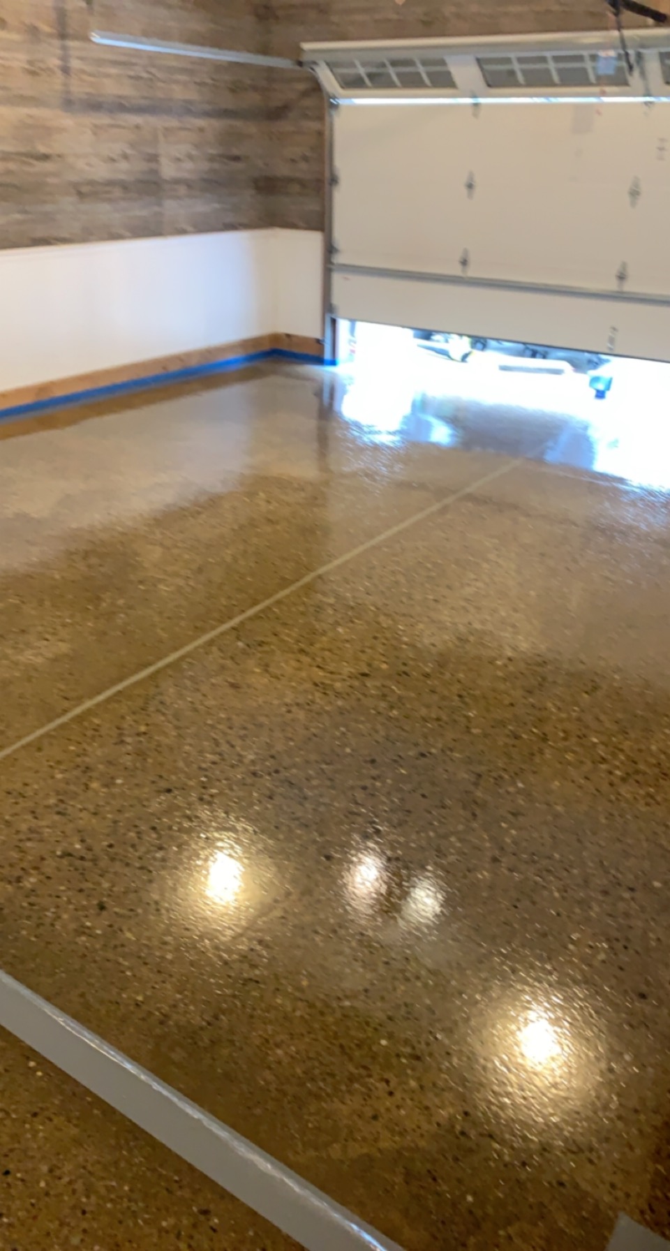 Polished Aggregate Garage Floor