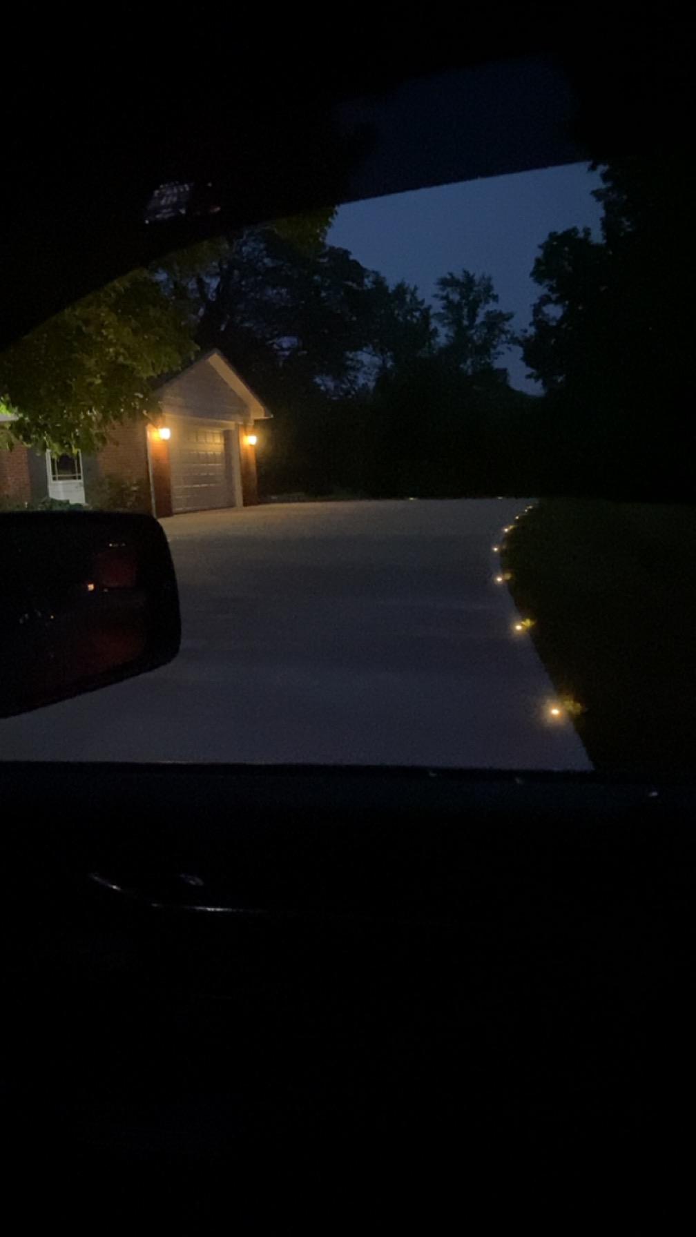 Concrete Driveway with Embedded Lighting