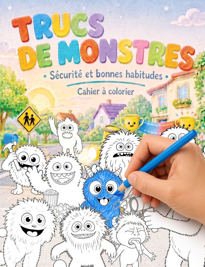 Cover of the Trucs de monstres coloring book (French edition)