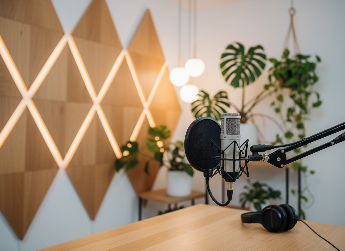 Professional podcast studio microphone